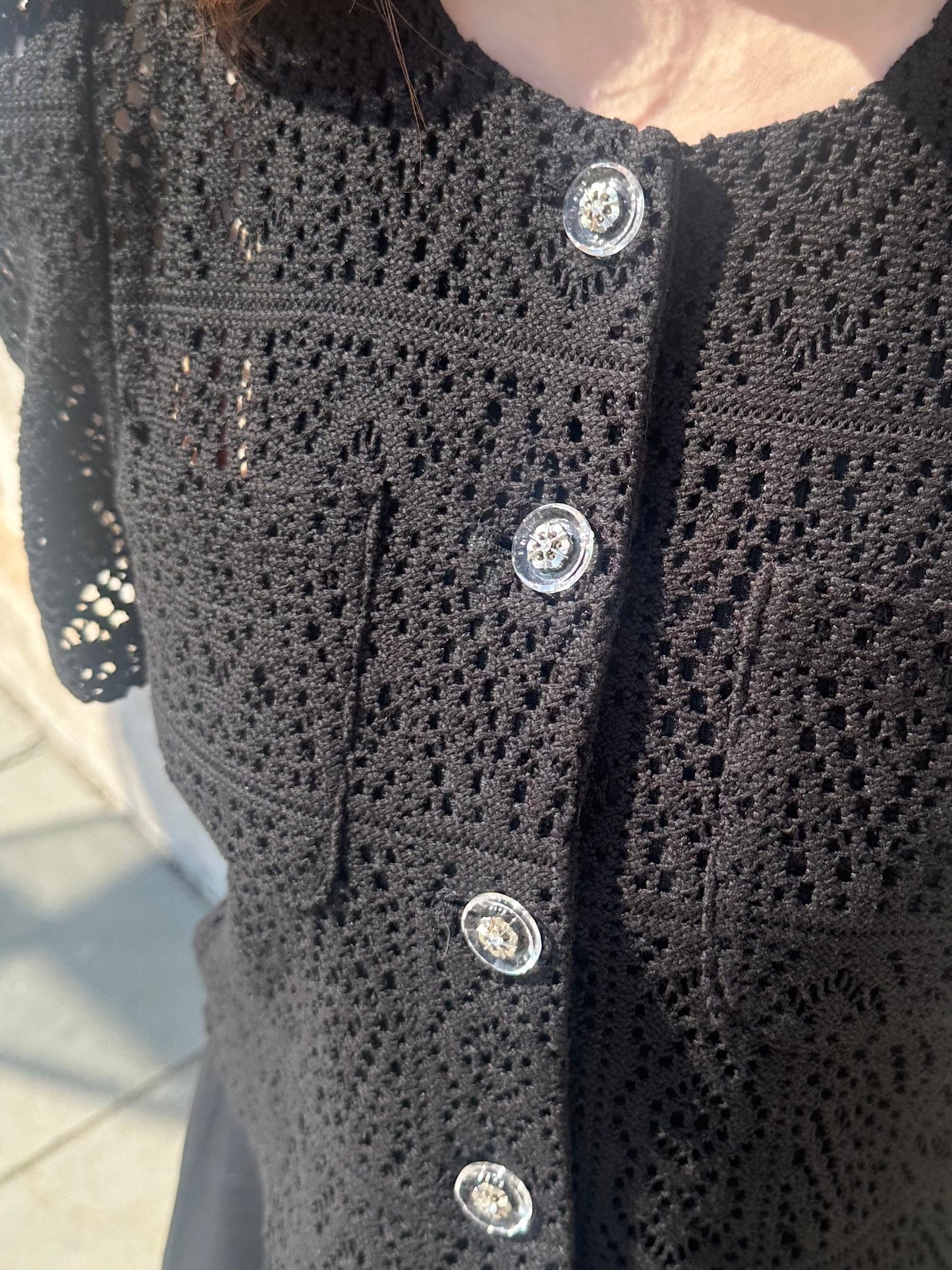 Cotton lace cardigan