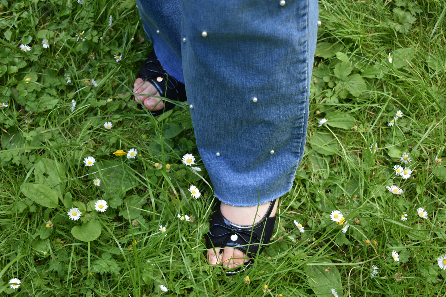 Pearl denim pants