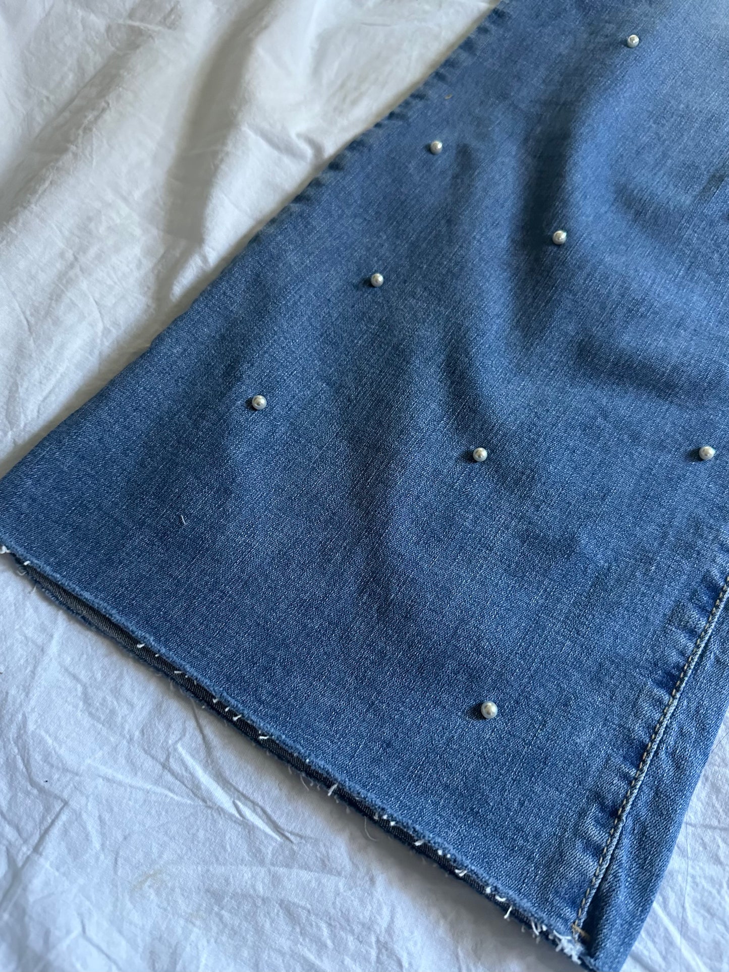 Pearl denim pants