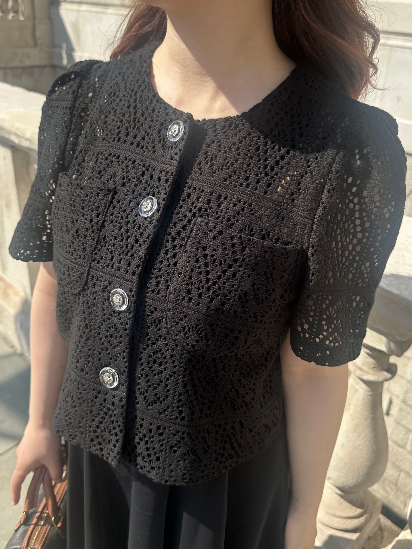 Cotton lace cardigan